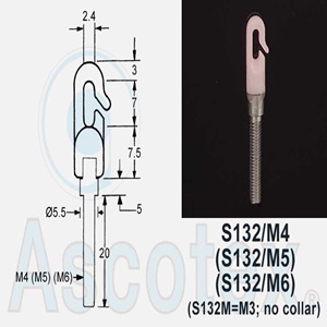 Sứ Ceramic dẫn sợi S132 M4 – Hook Guide with Holder